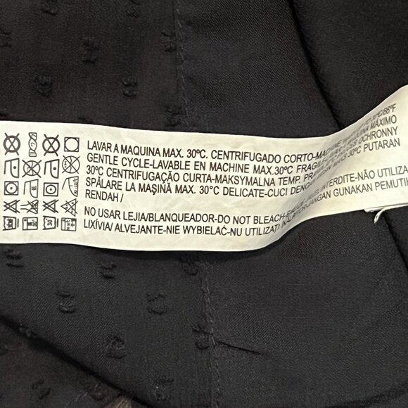 Boho Babydoll Zara Trafaluc Collection Black Embroidered Floral Top, Women's S - Picture 6 of 6